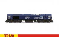 TT3051M Hornby Class 66 Diesel Locomotive number 66 727 "Maritime One" GBRf Maritime Livery